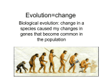 Evolution=change