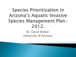 Species Prioritization in Arizona*s Aquatic Invasive Species