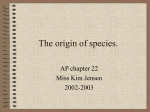 The origin of species.