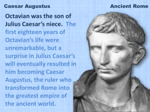 Caesar Augustus ruled for 41 years, a period that saw