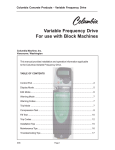 Variable Frequency Drive For use with Block Machines