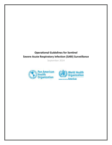 Operational Guidelines for Sentinel Severe Acute Respiratory Infection