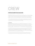 senior marketing manager - CREW Marketing Partners