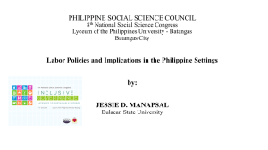 Philippine Social Science Council 8th National Social Science