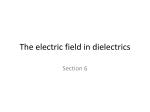 The electric field in dielectrics