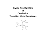 Crystal Field Splitting in Octahedral Transition Metal Complexes