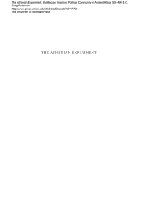 the athenian experiment - The University of Michigan Press