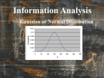 Information Analysis Gaussian or Normal Distribution