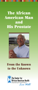 The African American Man and His Prostate