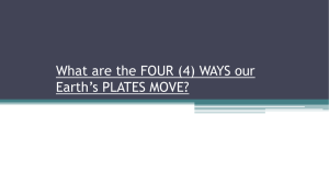 What are the FOUR (4) WAYS our Earth*s PLATES MOVE?