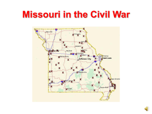 Missouri in the Civil War PowerPoint