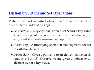 Dictionary / Dynamic Set Operations