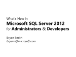What`s New in Microsoft SQL Server 2012 for Administrators