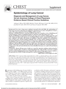 Epidemiology of Lung CancerEpidemiology of Lung Cancer