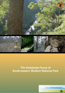 The Vertebrate Fauna of South-eastern Wollemi National Park