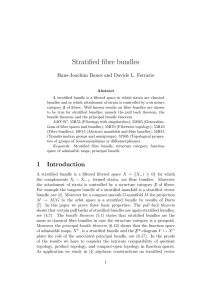 Stratified fibre bundles