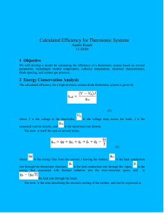 Calculated Efficiency for Thermionic Systems
