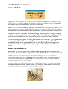 Lesson 13 - The American Revolution Section 1