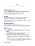 Biodiversity, Species Interactions, and Population Control