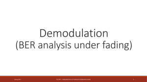 BER Analysis Under Fading