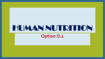 Topic D.1 Human Nutrition