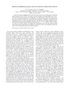 Positron annihilation spectra and core