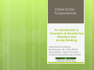 An Introduction and Overview of Alcohol Use - CSAM
