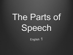 The Parts of Speech