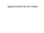 Speed Control for DC motor