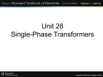Unit 28* Single-Phase Transformers
