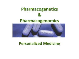 Lecture: Pharmacogenomics