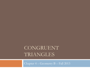 Congruent Triangles - Garnet Valley School District