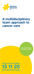 A multidisciplinary team approach to cancer care
