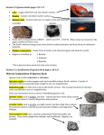 Mineral Composition of Igneous Rock
