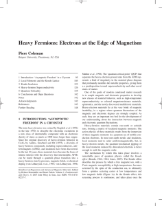 Heavy Fermions: Electrons at the Edge of
