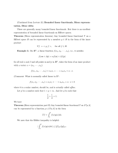 Bounded linear functionals, Riesz represen