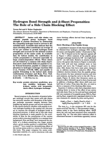 Hydrogen bond strength and [beta]-sheet propensities: The role of a