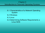 Chapter 6 Introduction to Network Operating Systems