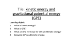 Tile: kinetic energy and gravitational potential energy (GPE)