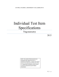Individual Test Item Specifications