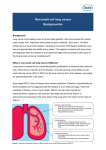 Non-small cell lung cancer Backgrounder Background Lung cancer