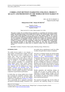 correlation between marketing strategy, product quality and