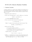 ST 371 (IV): Discrete Random Variables