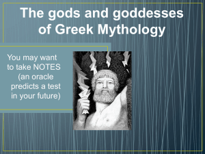 The gods and goddesses of Greek Mythology