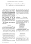 Optical Properties of Front and Second Surface Silver-Based