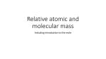 Relative atomic and molecular mass