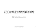 Data Structures for Disjoint Sets