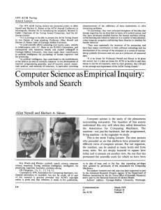 Computer Science as Empirical Inquiry