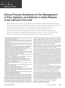 Clinical Practice Guidelines for the Management of Pain