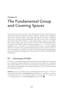 The Fundamental Group and Covering Spaces